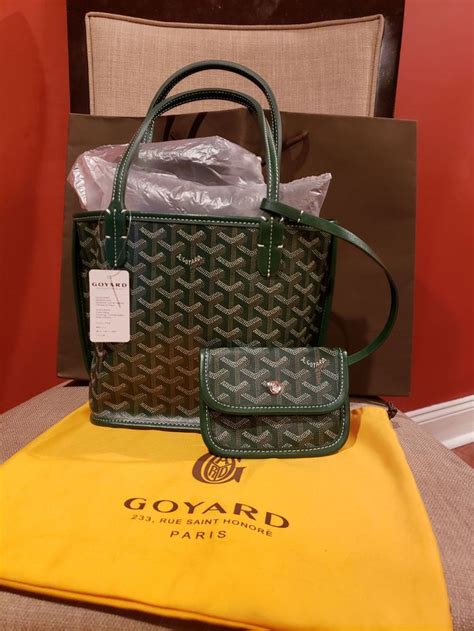 green goyard|reversible goyard tote bag.